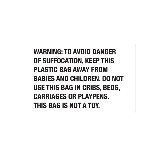 Bsc Preferred 3 x 5'' - ''Warning: To Avoid Danger.'' Label - BUY00039365