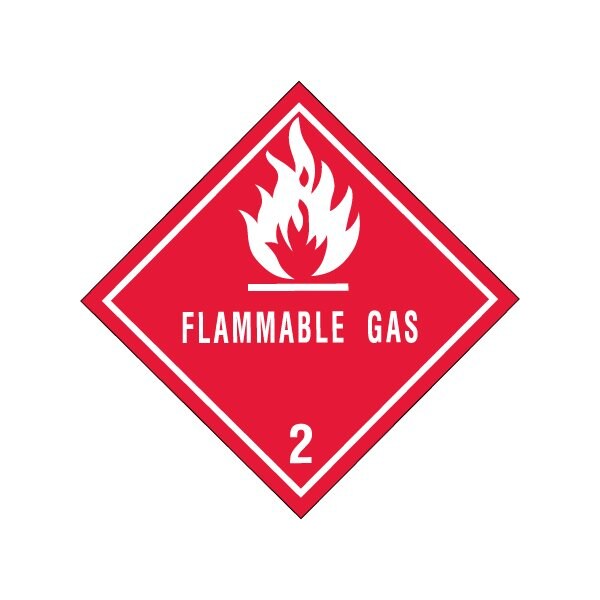 Bsc Preferred 4 x 4'' - ''Flammable Gas - 2'' Labels - BUY00025387