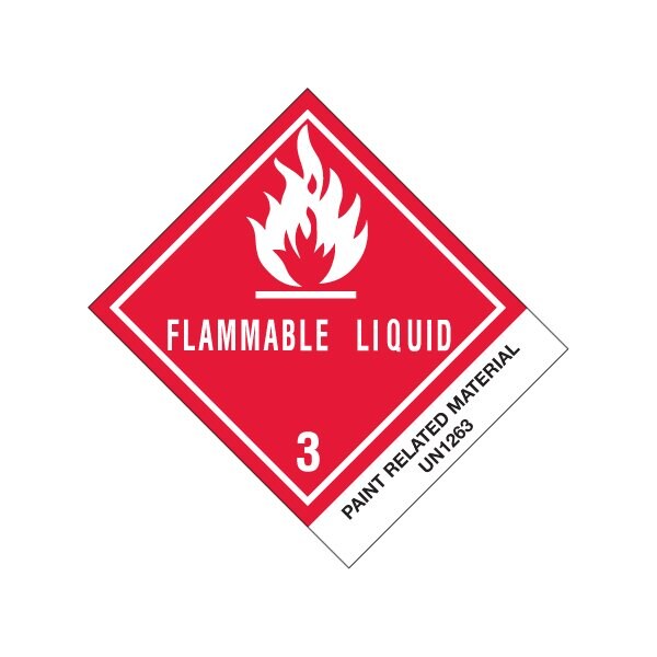 Bsc Preferred 4 x 4 3/4'' - ''Paint Related Material'' Labels - BUY00029759