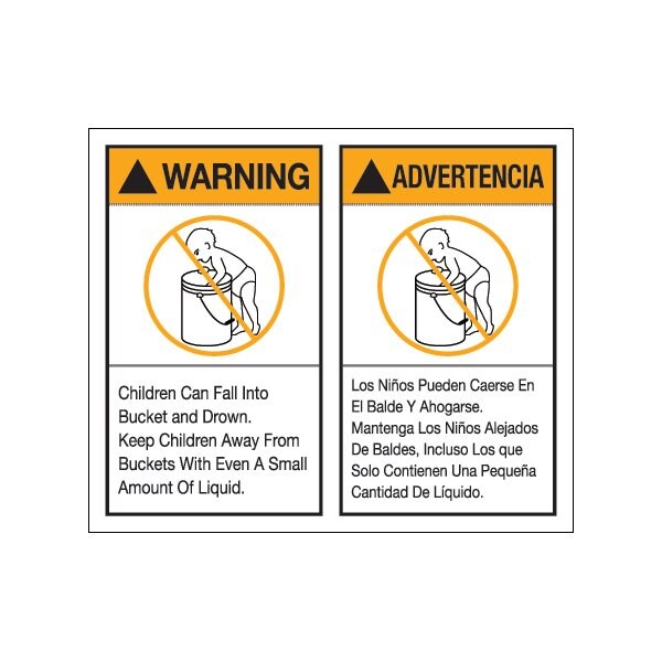 Bsc Preferred 5 x 6'' - ''Warning Advertencia'' Label Set - BUY00029312