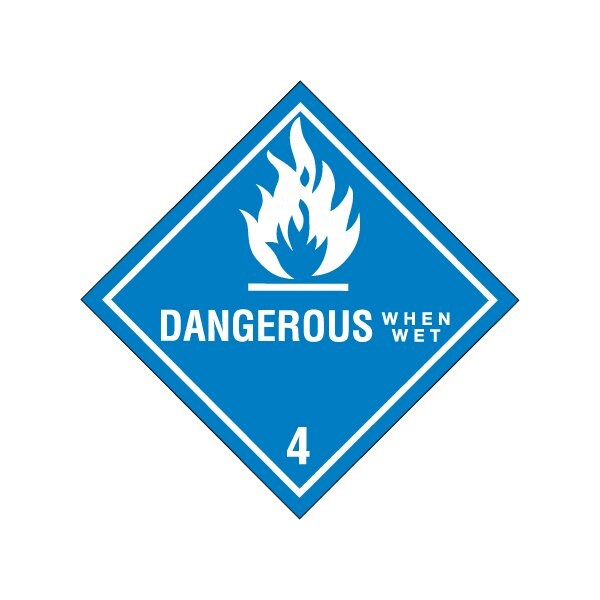 Bsc Preferred 4 x 4'' - ''Dangerous When Wet - 4'' Labels - BUY00025381