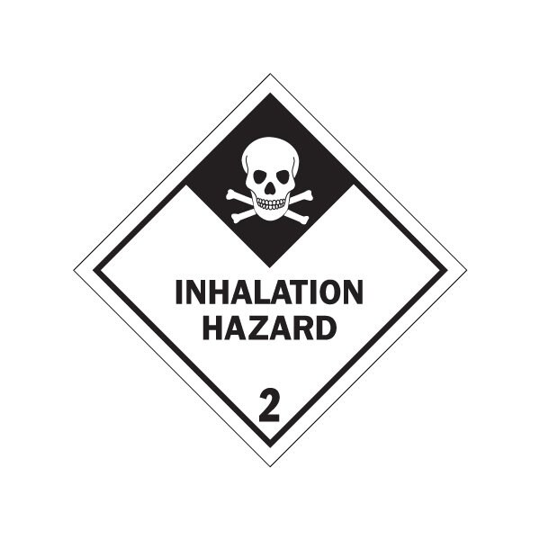 Bsc Preferred 4 x 4'' - ''Inhalation Hazard - 2'' Labels - BUY00025389