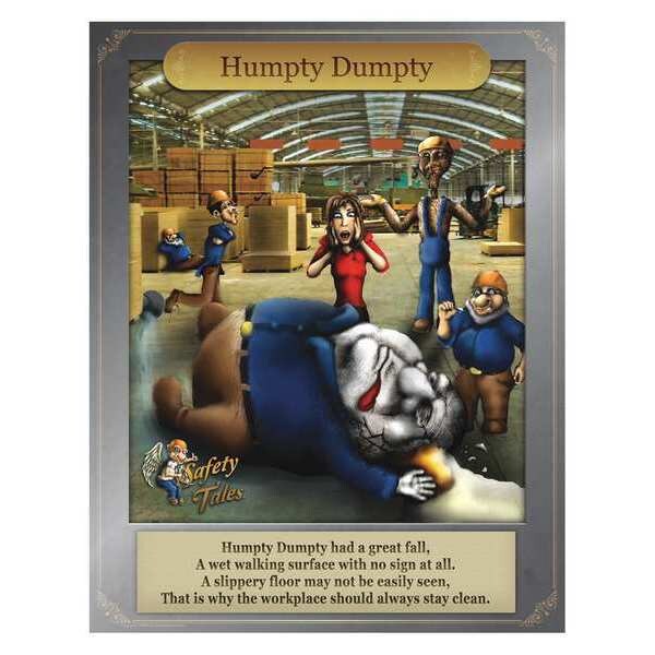 Mancomm Safety Poster, Humpty Dumpty - Fall Protection, Paper, 16 in W, 12 in H - 31P-202-02
