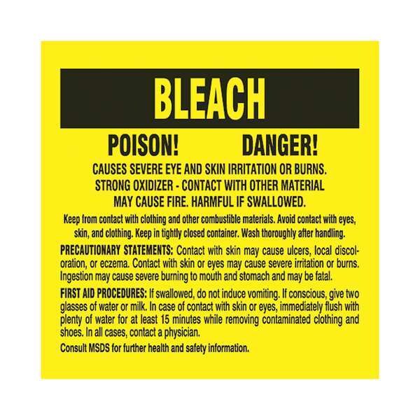 Brady Label, Bleach, Paper, 10 in W, 7 in H - 20207RLS
