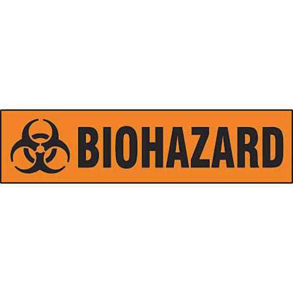Brady Sign, Biohazard, Polyester, 12 in W, 3 1/2 in H - 17753SLS