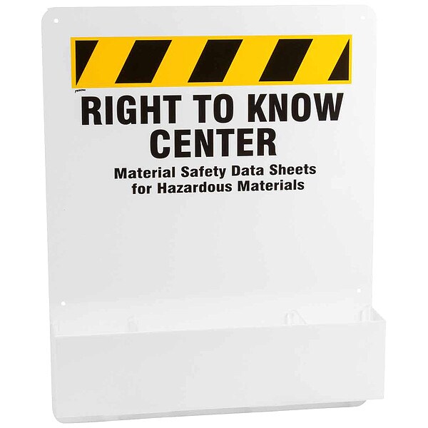 Brady Right to Know Center, Right-To-Know Center, Acrylic, 24 in W, 30 in H - RK359E