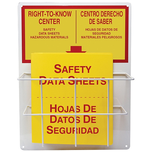 Accuform Right to Know Center, Aluminum, 15 in W, 20 in H - SBZRS326