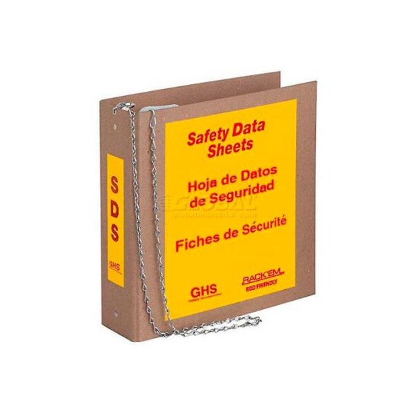 Horizon Mfg Horizon Mfg. Tri Lingual Eco Friendly SDS Binder, 8652, 3"W Binder - 8652