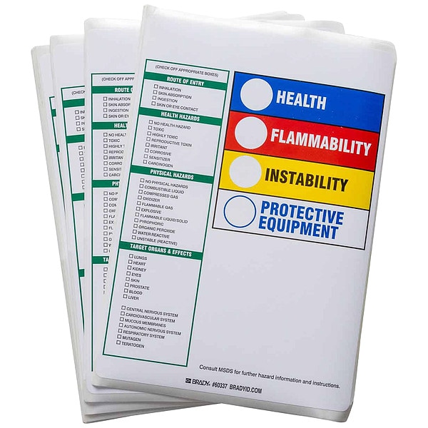 Brady Label, HMIG Target, Paper, 7 in W, 10 in H - 60337