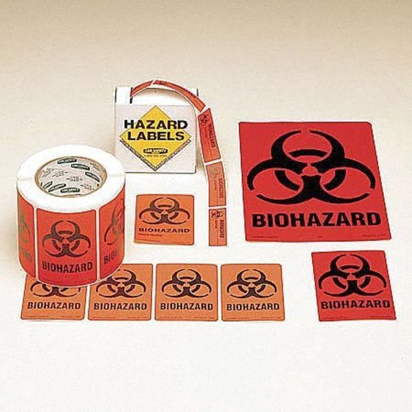 Brady DOT Handling Label, Biohazard, B235 Paper Label, 2-7/8" W, 4" H - 17697LS
