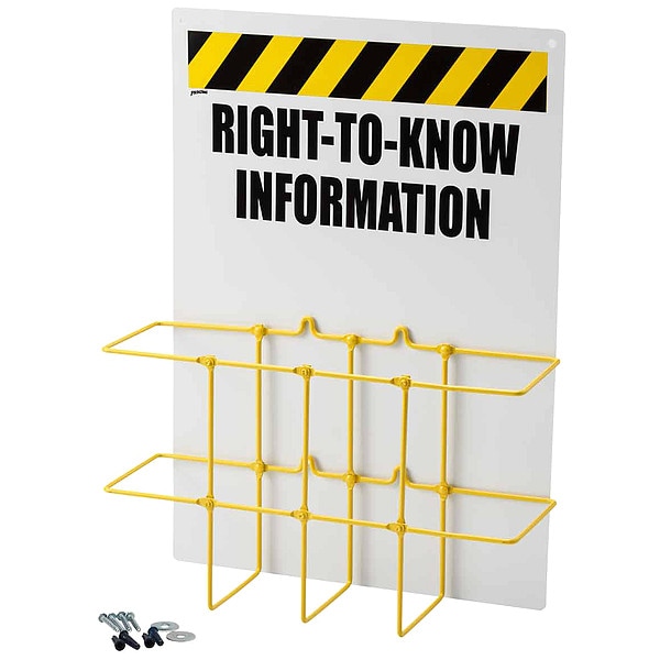 Brady Right to Know Center, Right-To-Know Information, Polyethylene, 14 in W, 20 in H - RK771E