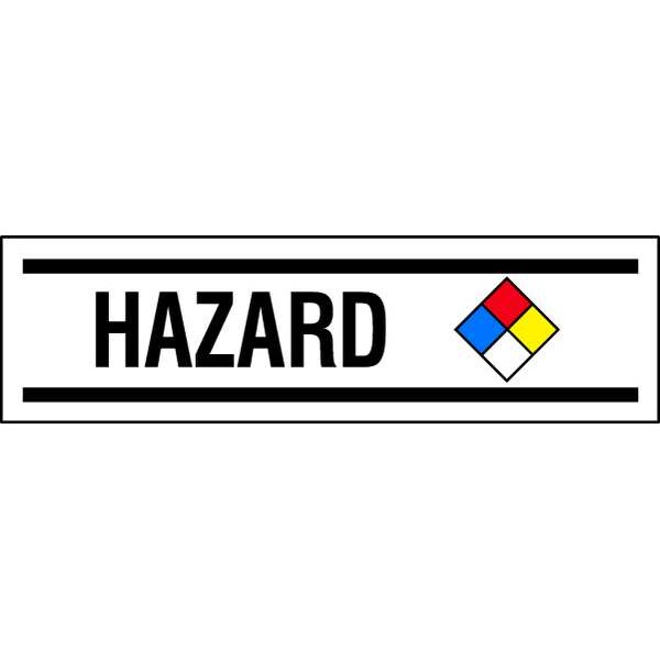 Brady Vinyl Label, Hazard Warning, Paper, 10 in W, 3 1/2 in H - 8816