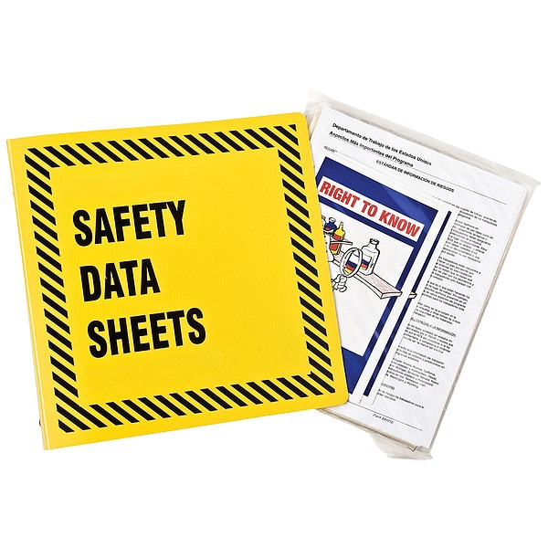 Brady Binder, Material Safety Data Sheets, 11 5/8 in W, 11 5/8 in H - BR362Y