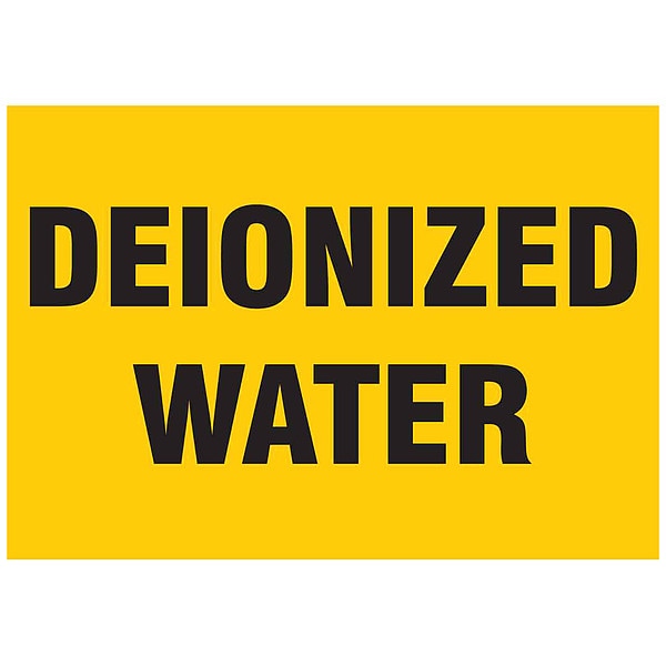Brady Chemical Label, Deionized Water, Polyester, 2 7/8 in W, 2 in H - 7253PLS