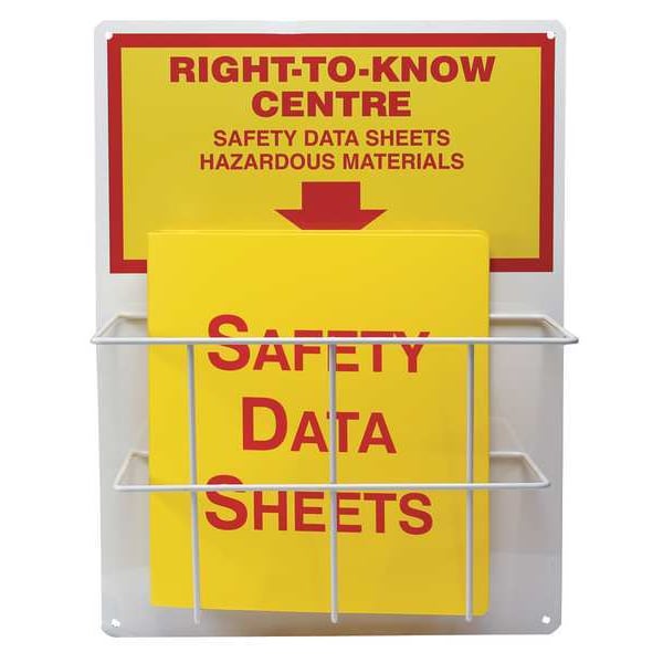 Accuform Right to Know Center, Right-to-Know Centre Safety Data Sheets Hazardous Materials, 15 in W, 20 in H - ZRS339