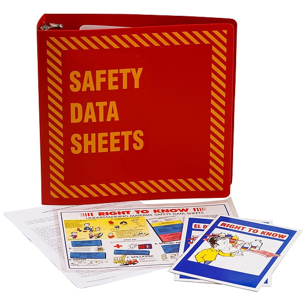 Brady Binder, Material Safety Data Sheets, 11 5/8 in W, 11 5/8 in H - BR363R
