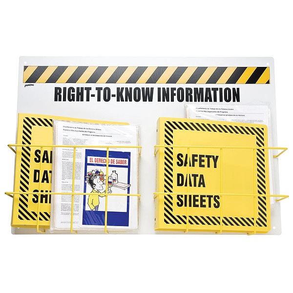 Brady Right to Know Center, Right-To-Know Information, polypropylene, 29 in W, 20 in H - RK420Y-E