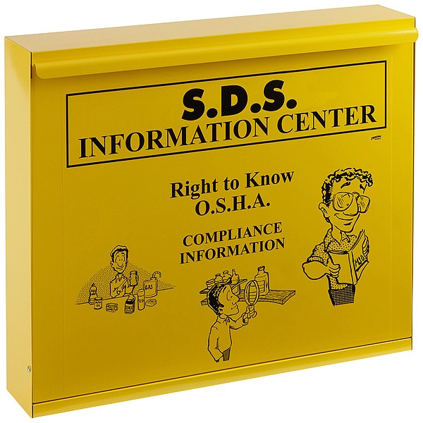 Brady Right to Know Cabinet, MSDS Information Center, 20 Gauge Steel, 26 1/2 in W, 22 1/2 in H - RK622E