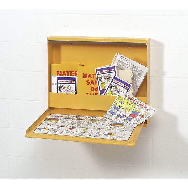 Brady Right to Know Cabinet, MSDS Information Center, 20 Gauge Steel, 26 1/2 in W, 22 1/2 in H - RK622E