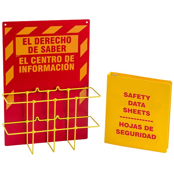 Brady Right to Know Center, Right-To-Know Information, Polypropylene/PVC Coated Steel, 14 in W, 20 in H - RK210Y-E