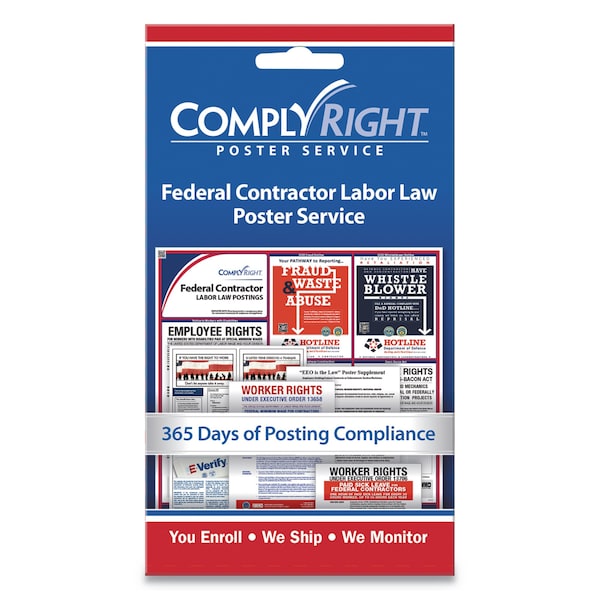 Complyright Labor Law Poster Service, "Federal Contractor Labor Law", 4w x 7h - 098435