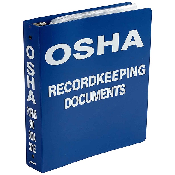 Brady Binder, OSHA Record Keeping Documents, 10 1/2 in W, 11 5/8 in H - OR323E