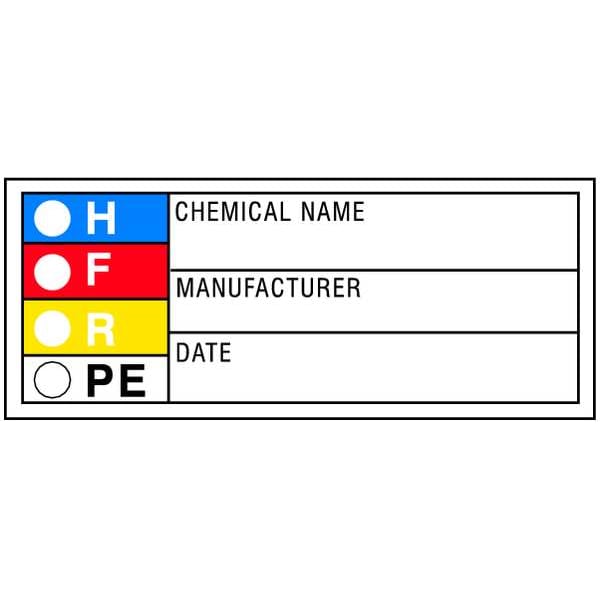 Brady Label, HMIG, Polystyrene, 3 1/8 in W, 1 1/8 in H - 17135LS