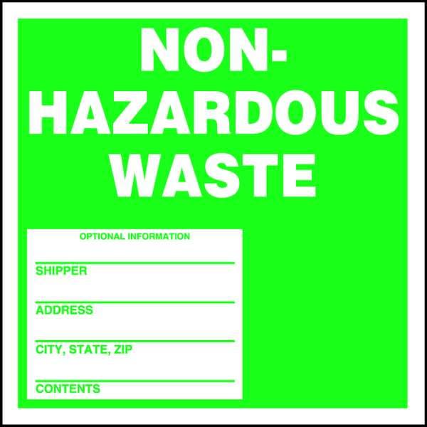 Accuform DOT Handling Label, Vinyl, 6" W, 6" H - MHZW11EVP