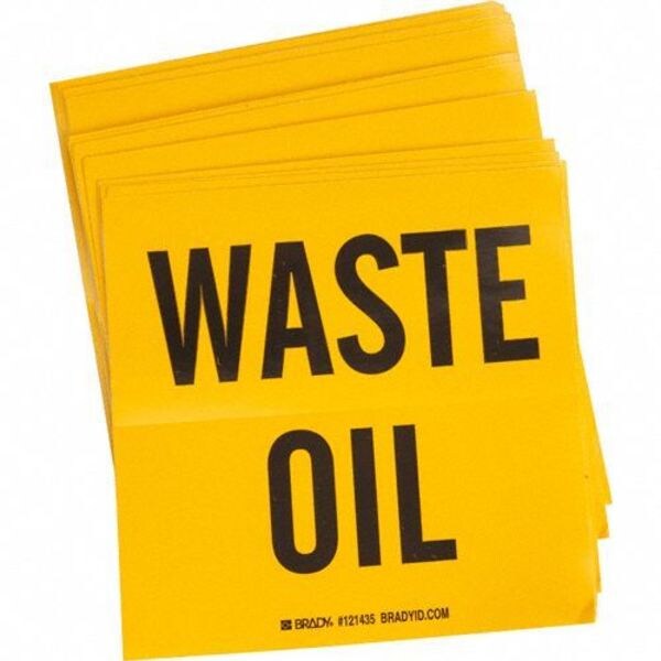 Brady DOT Handling Label, Waste Oil, Vinyl, 6" W, 6" H - 121435