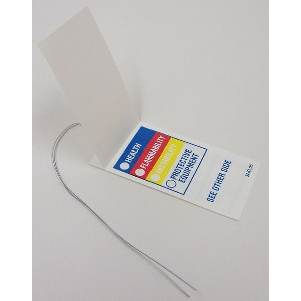 Badger Tag & Label Tag, Health Flammability Instability Protective Equipment See Other Side, 1 1/2 in W, 3 in H - 112
