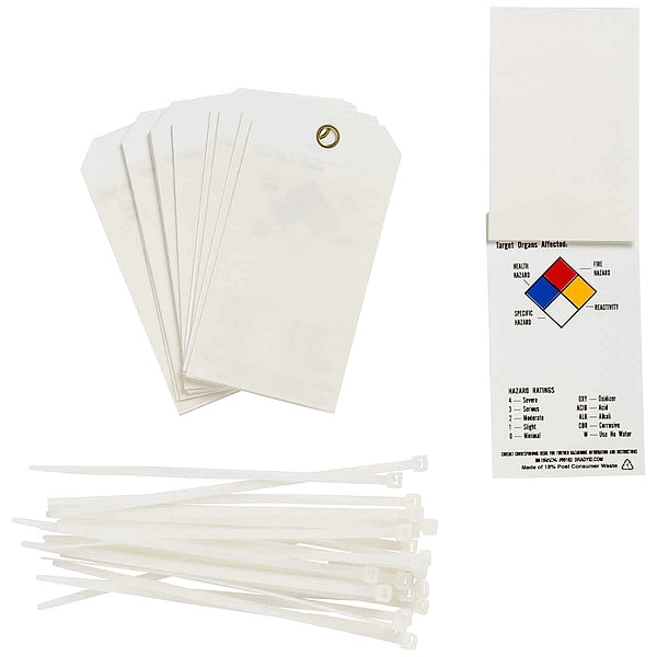 Brady Tag, Chemical Hazard, Polyester, 3 in W, 5 3/4 in H - 99102