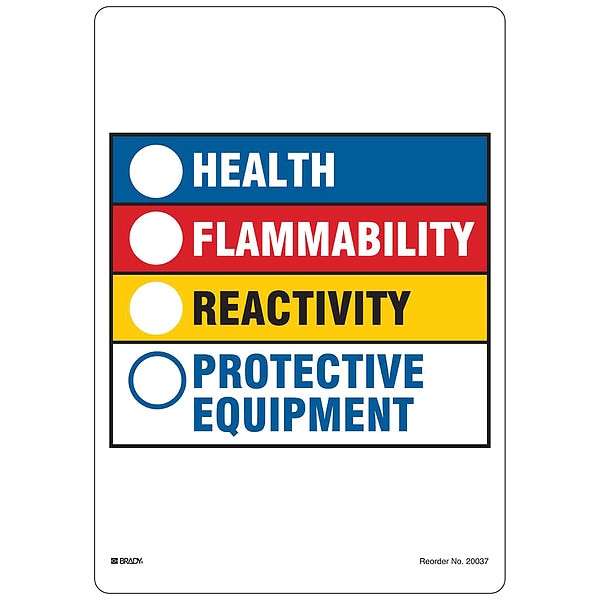 Brady Label, HMIG, Polystyrene, 10 in W, 14 in H - 20037LS