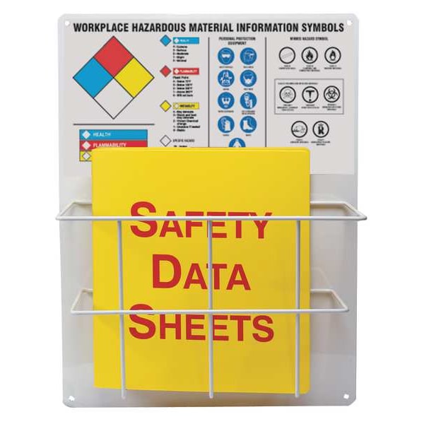 Accuform Right to Know Center, Workplace Hazardous Material Information Symbols, 15 in W, 20 in H - ZRS349