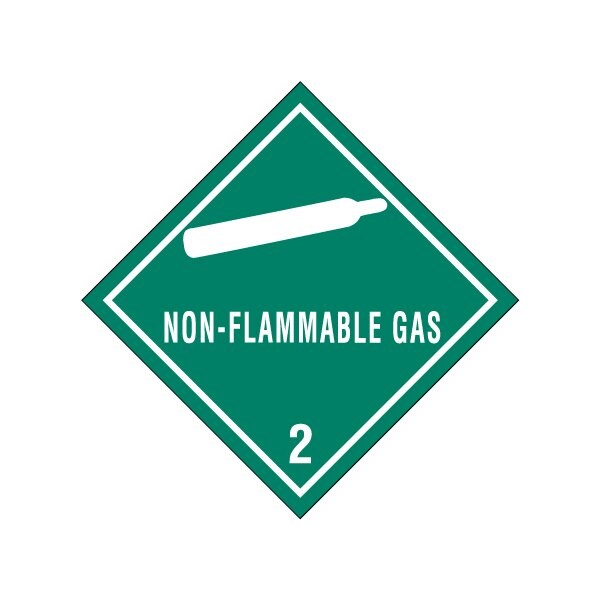 Bsc Preferred 4 x 4'' - ''Non-Flammable Gas'' Labels - BUY00025392