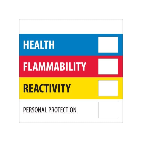 Bsc Preferred 4 x 4'' - ''Health Flammability Reactivity'' - BUY00025413