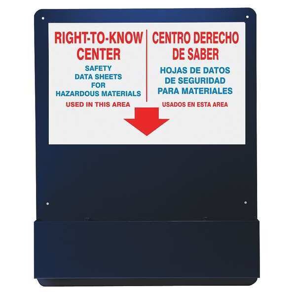Accuform Right to Know Center, Aluminum, 24 in W, 30 in H - SBZRS708