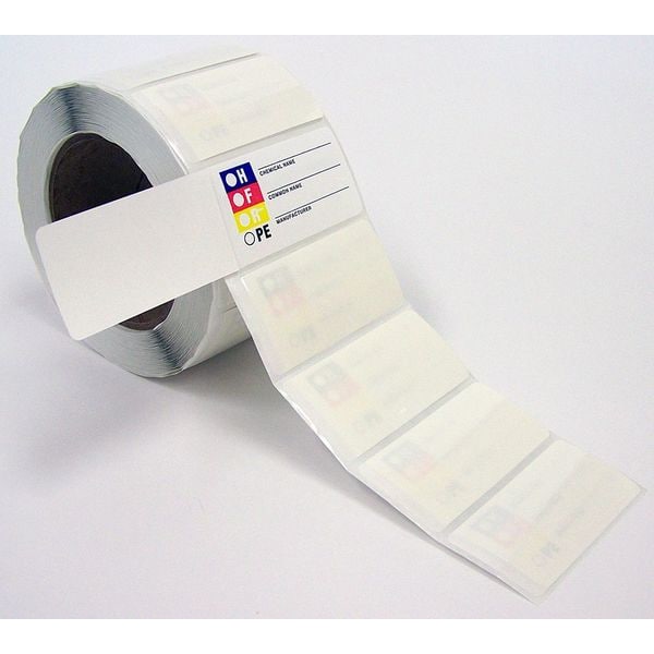 Badger Tag & Label Label, Chemical Name___Common Name___Manufacturer___, Paper, 3 in W, 1 1/2 in H - 18006