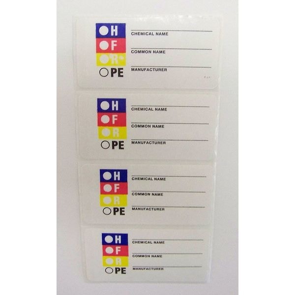 Badger Tag & Label Label, Chemical Name___Common Name___Manufacturer___, Paper, 3 in W, 1 1/2 in H - 18006