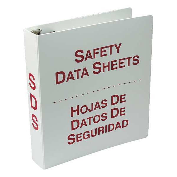 Accuform Binder, SDS Safety Data Sheets, Plastic, 11 3/4 in W, 12 in H - SBZRS634