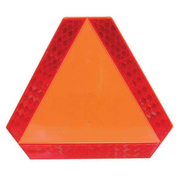 Deflecto Reflector, Triangle, Slow Moving Vehicle, High Impact ABS Material, 14 in L x 16 in W, Orange/Red - 70-0110-50