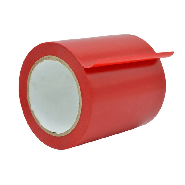 Wod Tape PVC, Red, 5 inch (120mm) W., 6 mil Thickness, 8 PK - WOD VTC606-05000-8-60-RED