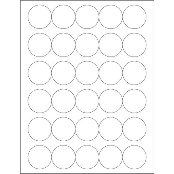 Box Partners Tape Logic LL143 1.5 in. White Circle Laser Labels - Pack of 3000 - LL143