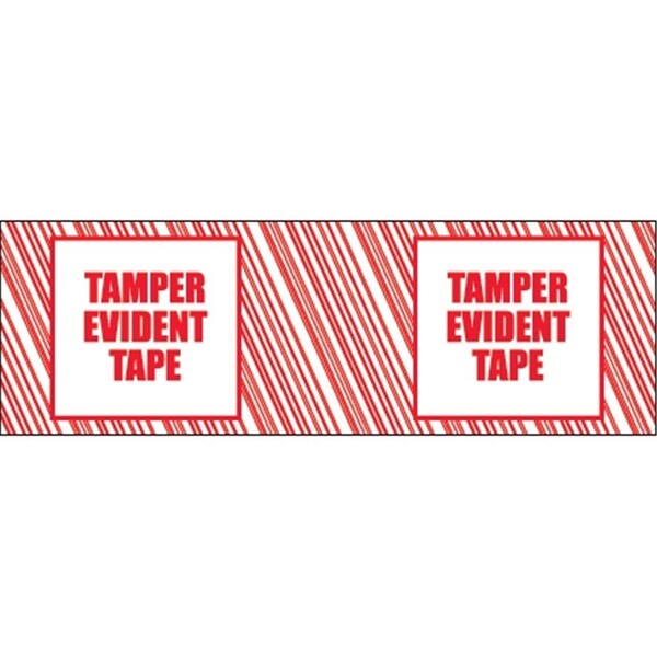 Box Partners Tape Logic  3 in. x 110 yards - Tamper Evident Security Tape, Red & White, 24PK - T905ST01