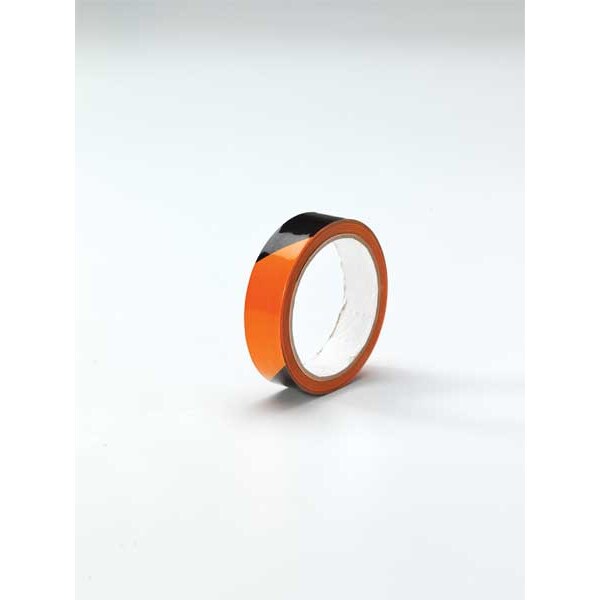 Zoro Select Floor Marking Tape, vinyl, Striped, Black, Orange, 1 in W., 5 mil Thickness - 8XXZ5