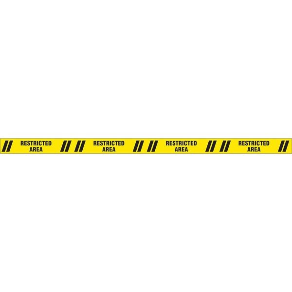 Zoro Select Floor Marking Tape, Polyester, Message, Black, Yellow, 3 in W., 7 mil Thickness - 9TZM8