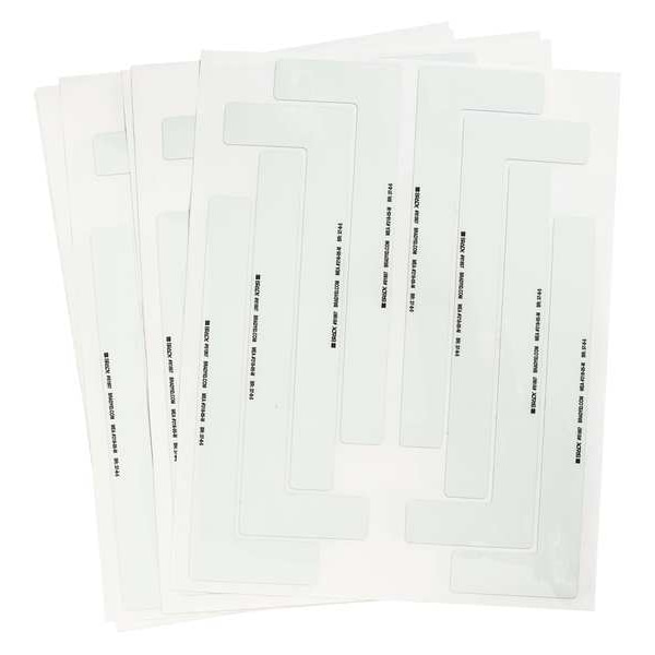 Brady Floor Marking Tape, Polyester, No Legend, White, 1 in W., 10 mil Thickness, 56 PK - 81867