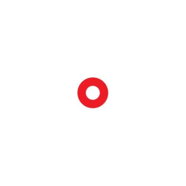 Ergomat 8.25in Supreme Donut- 5in Center Red, 12PK - DSV-CIRCLE-8.25-R-KIT