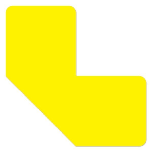 Ergomat DuraStripe Mean Lean 6inx6inx3in Half Angle Corners Yellow, 36PK - DSML-C6X6X3-Y-KIT