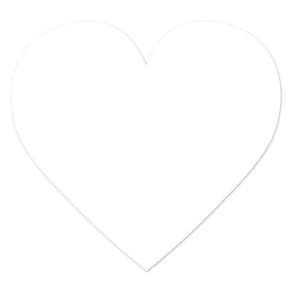 Ergomat DuraStripe Xtreme 4.5in x 4.5in Heart White, 30PK - DSX-HEART-W-KIT