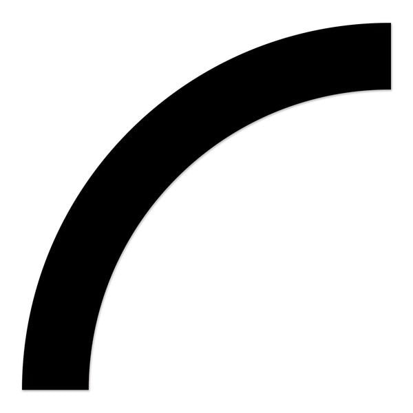 Ergomat DuraStripe Supreme 12inx12inx4in Curve Black, 20PK - DSV-CURVE-BK-KIT
